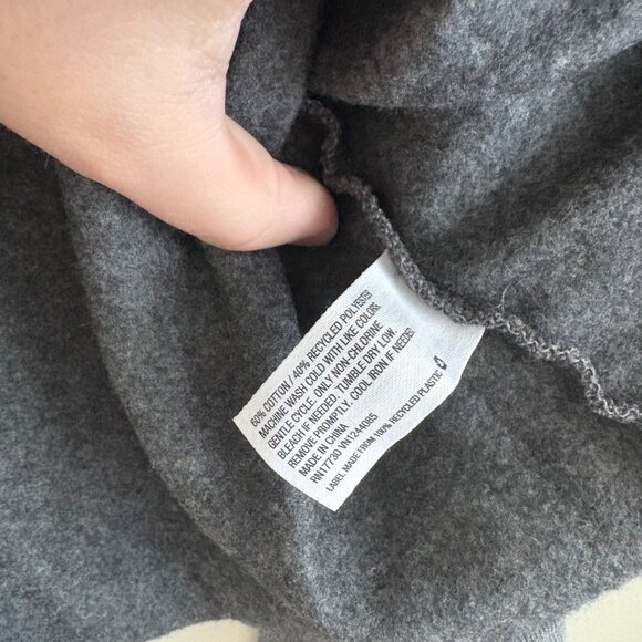 Colsie Crewneck Cropped Pullover Sweatshirt Grey Women’s Size M - Picture 8 of 8